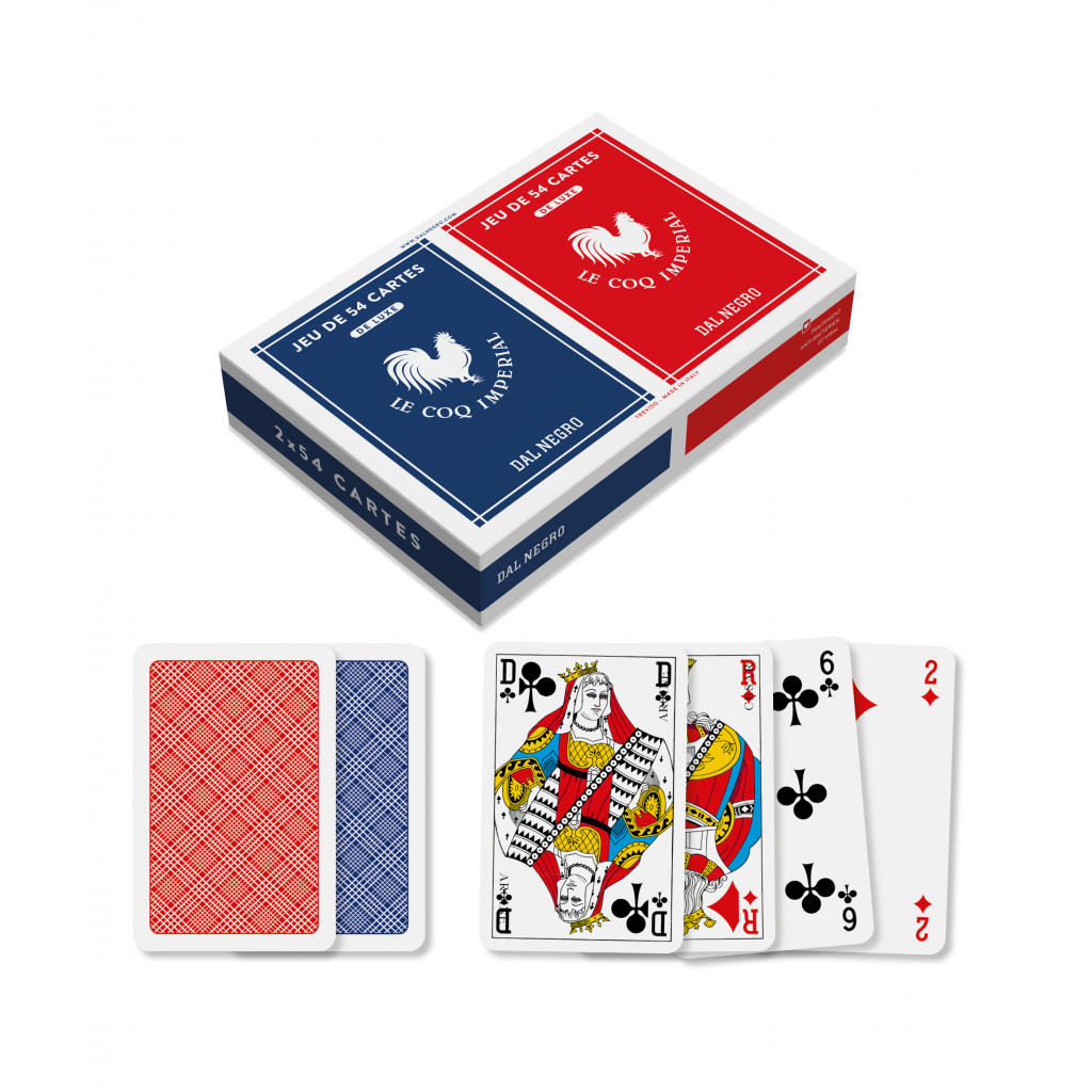 2 jeux de 54 cartes de luxe - Le Coq Imperial