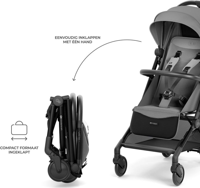 Kinderkraft - PILOT2 - Kinderwagen - Grijs - Waterdicht - Tot 22 kg