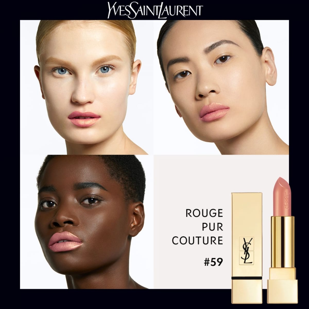YVES SAINT LAURENT Rouge Pur Couture Rouge à Lèvres Satiné Longue Tenue et Confort