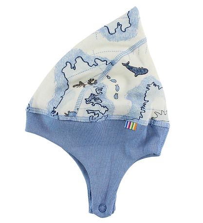 Joha Hue - Arctic Zone - Uld/Bambus - Creme m. Bl?t Print
