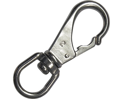 Draaibare karabijnhaak 94 mm roestvrij staal
