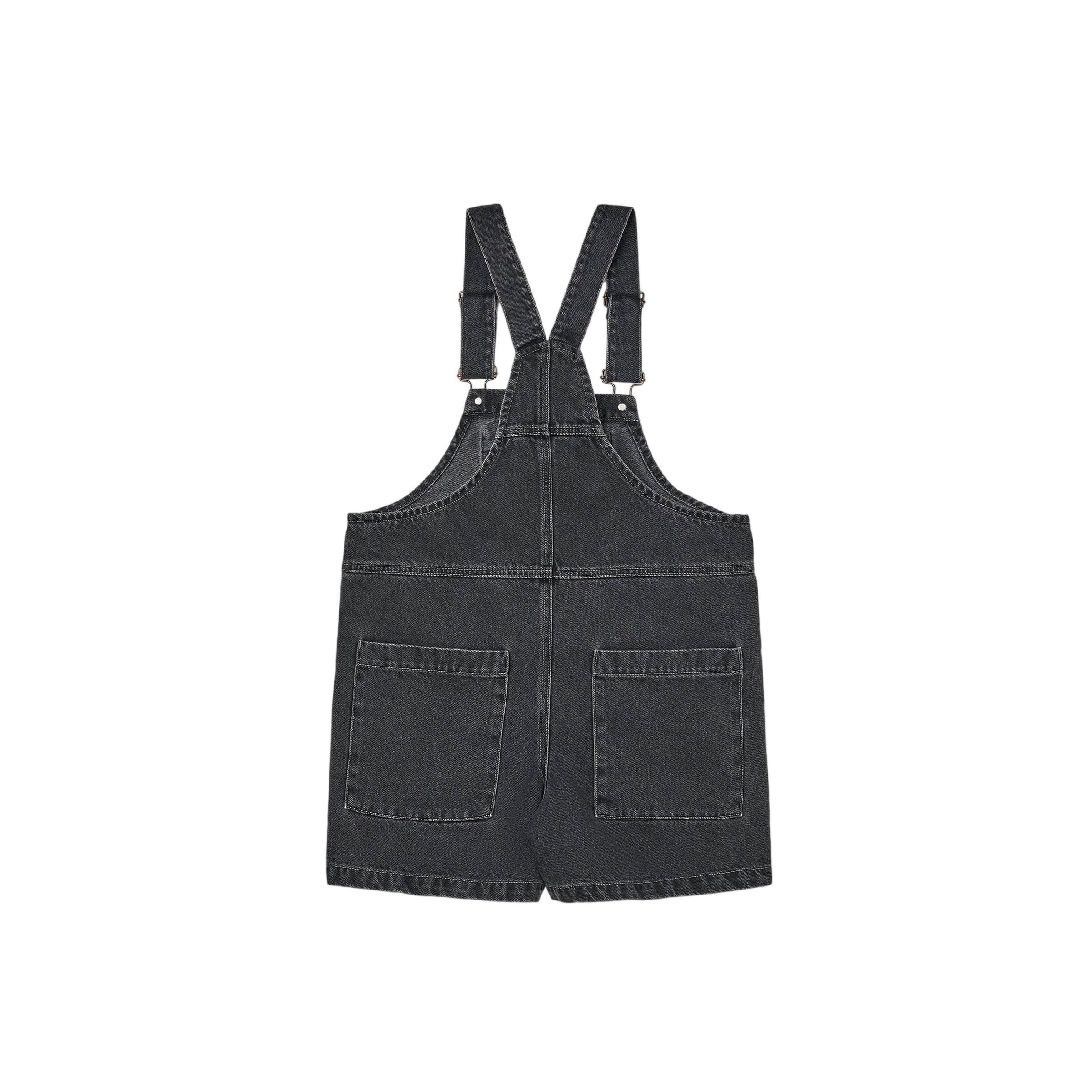 Latzhose Faded Black Denim