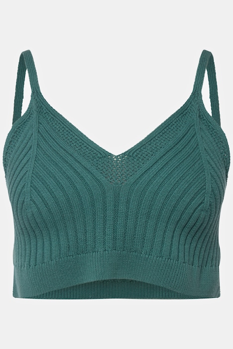 Bralette, Rippstrick, Zierkanten, Biobaumwolle