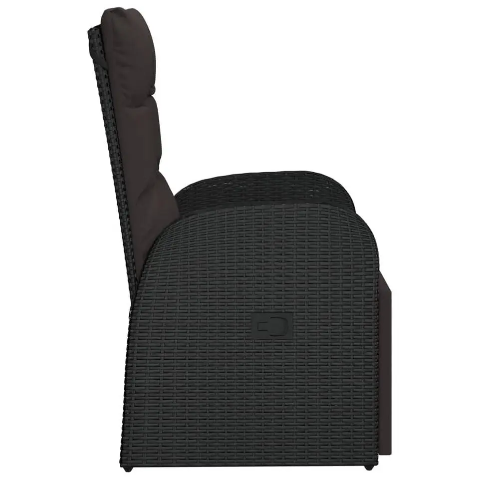 vidaXL - Zitstoel - Zwart - Poly rattan