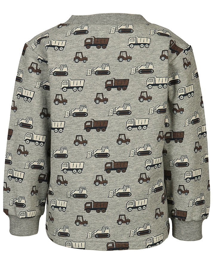 Sweatshirt SAMY gemustert in hellgrau melange