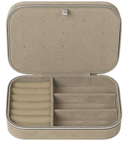 DAY ET Smykkeskrin - Q Velvet Stripe Zip Box - Cobbelstone