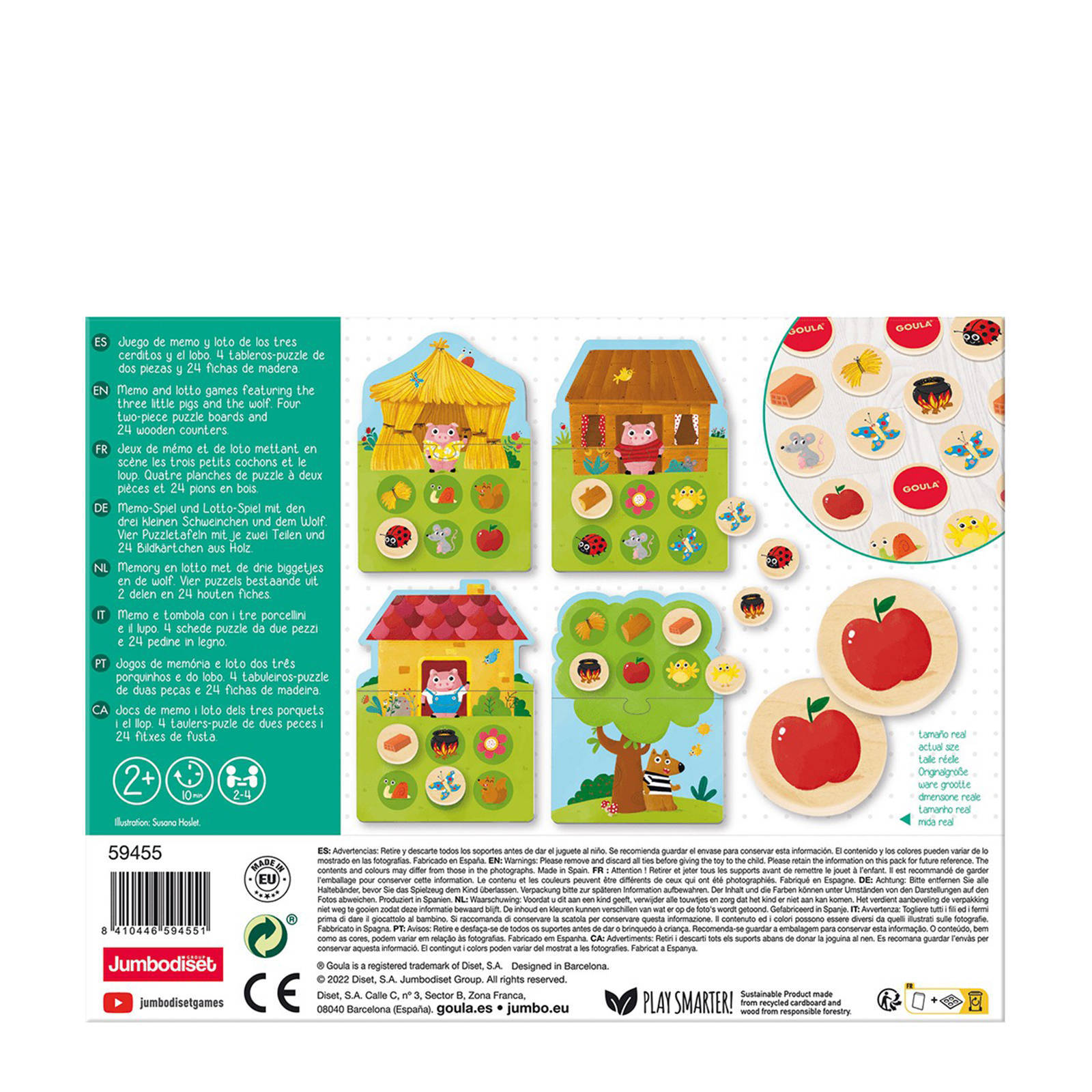 Jumbo 3 kleine biggetjes Memo & Lotto