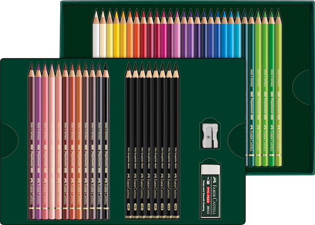 Gavesett Polychromos & Pitt Graphite Matt Small 40 deler Faber Castell