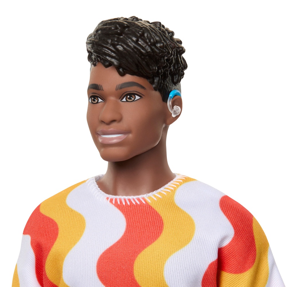 Barbie Fashionista Ken Puppe 220 mit orangefarbenem Wellen-T-Shirt