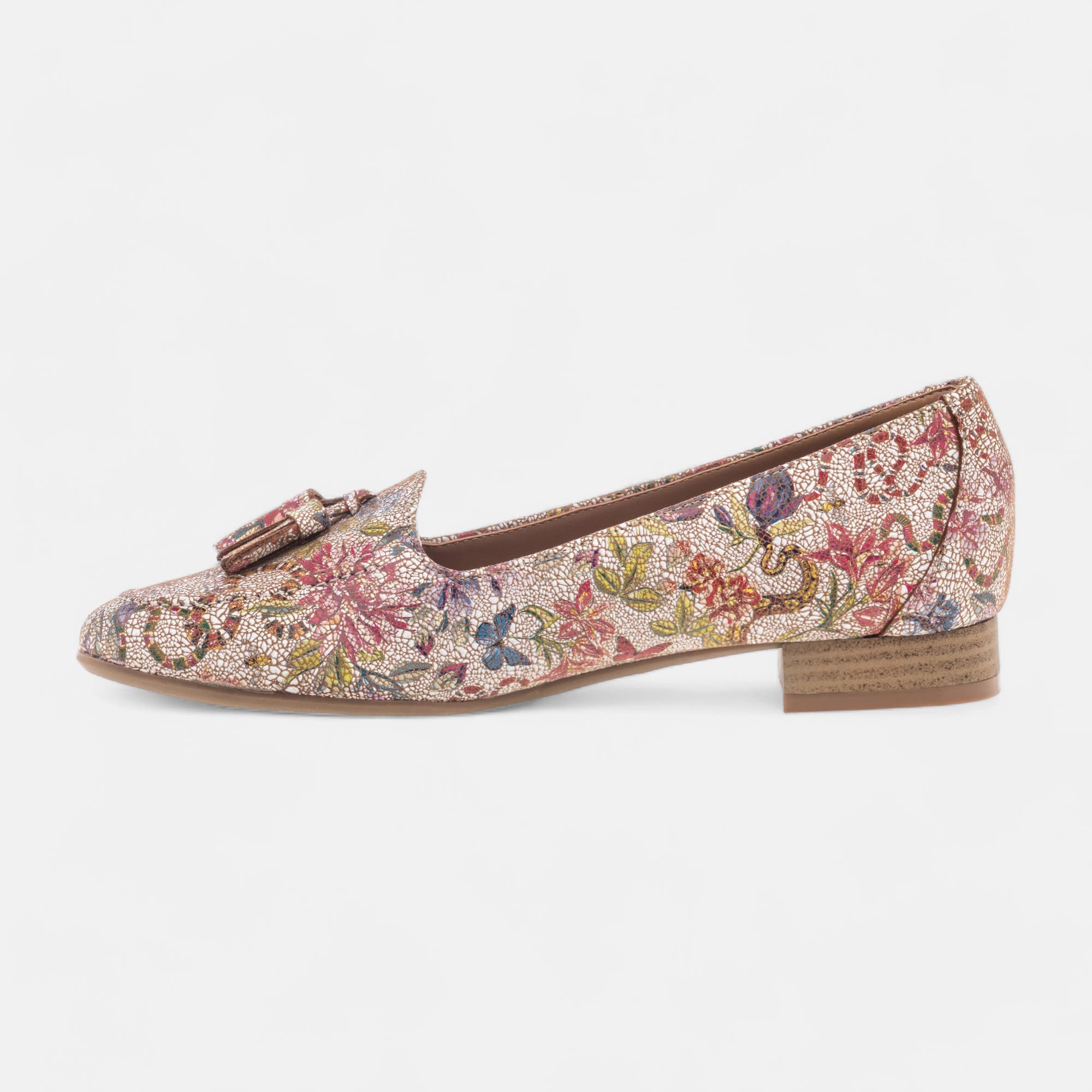 Mocassins Femme en cuir multicolore