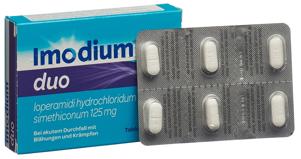 IMODIUM Duo (Simeticon 125 mg/133 mg) Tabl Blist 12 Stk