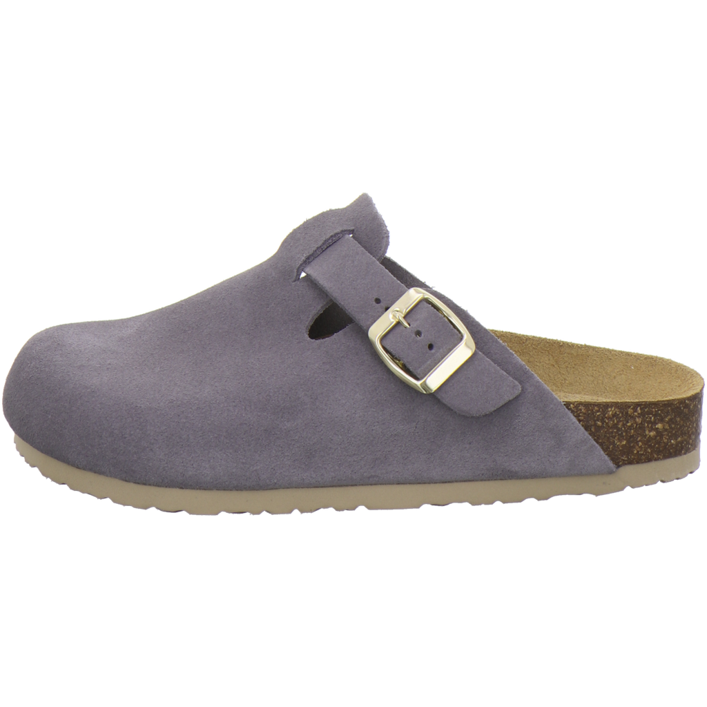 Clogs Damen Leder graphit Velour
