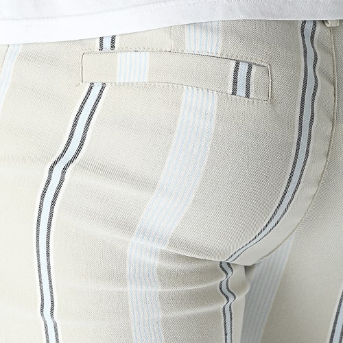 Pantalon A Carreaux Beige