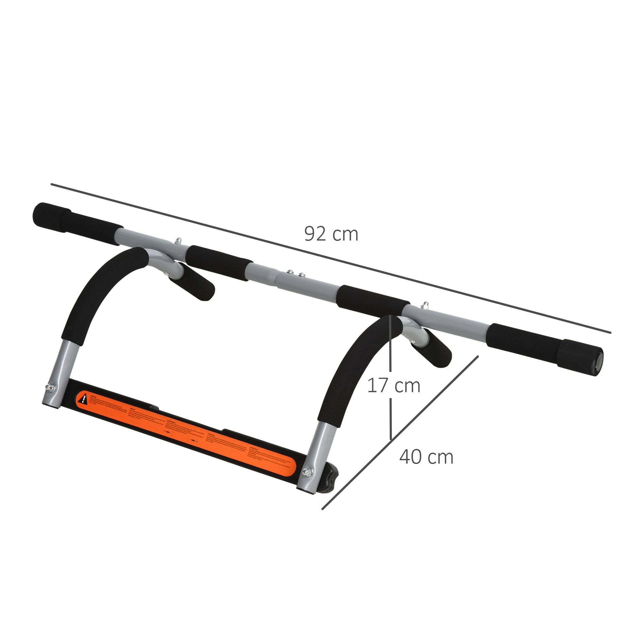 HOMCOM Klimmzugstange für den Türrahmen schwarz, grau 92 x 40 x 17 cm (BxTxH)