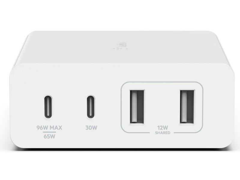 Belkin USB-Wandladegerät Boost Charge GaN-4-Port-USB-A-USB- Schnellladefähiges Ladegerät mit zwei USB-C und zwei USB-A-Ports