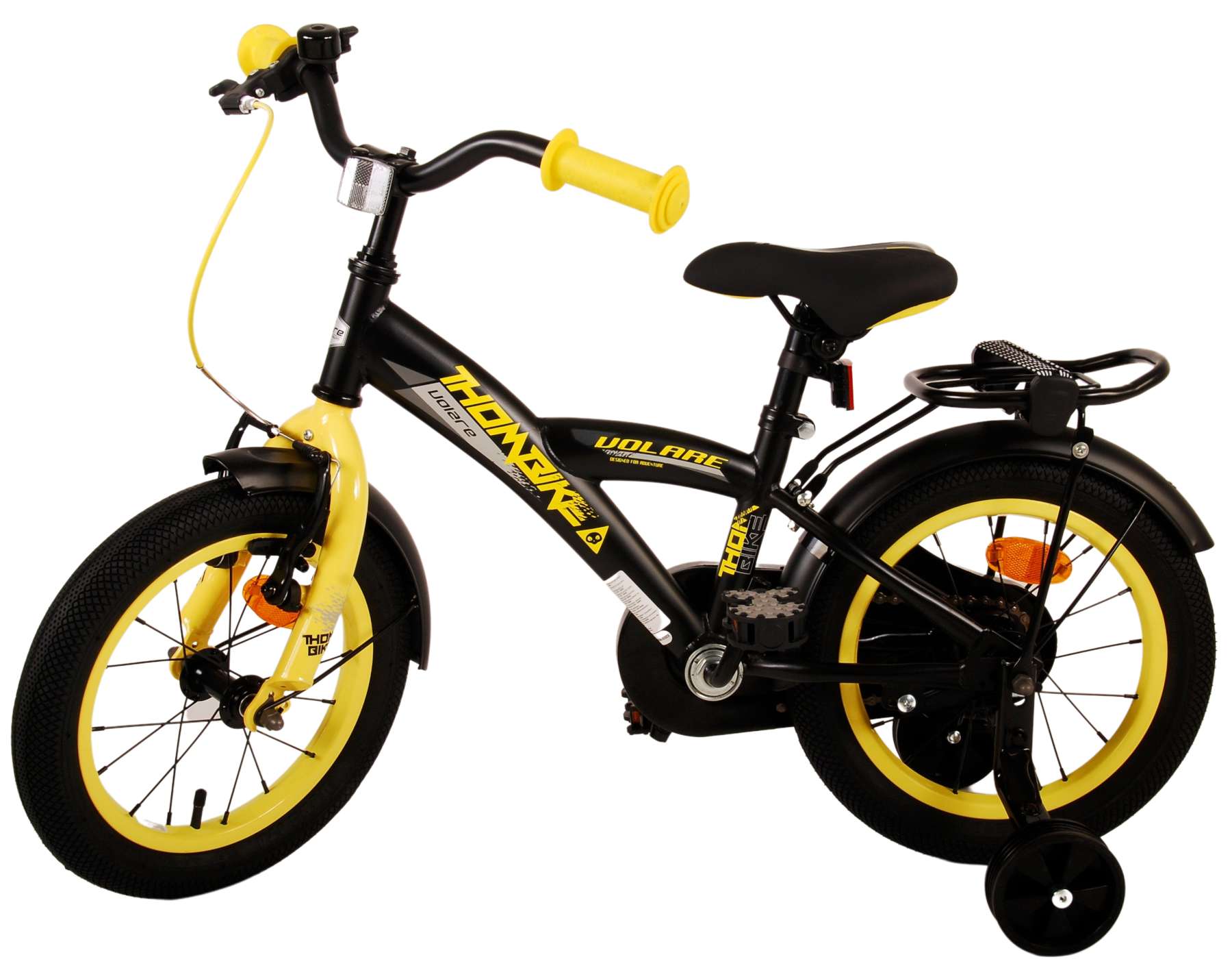 TPFSports Thombike Kinderfahrrad - Jungen - 14 Zoll - Rücktritt + Handbremse - Schwarz/Blau