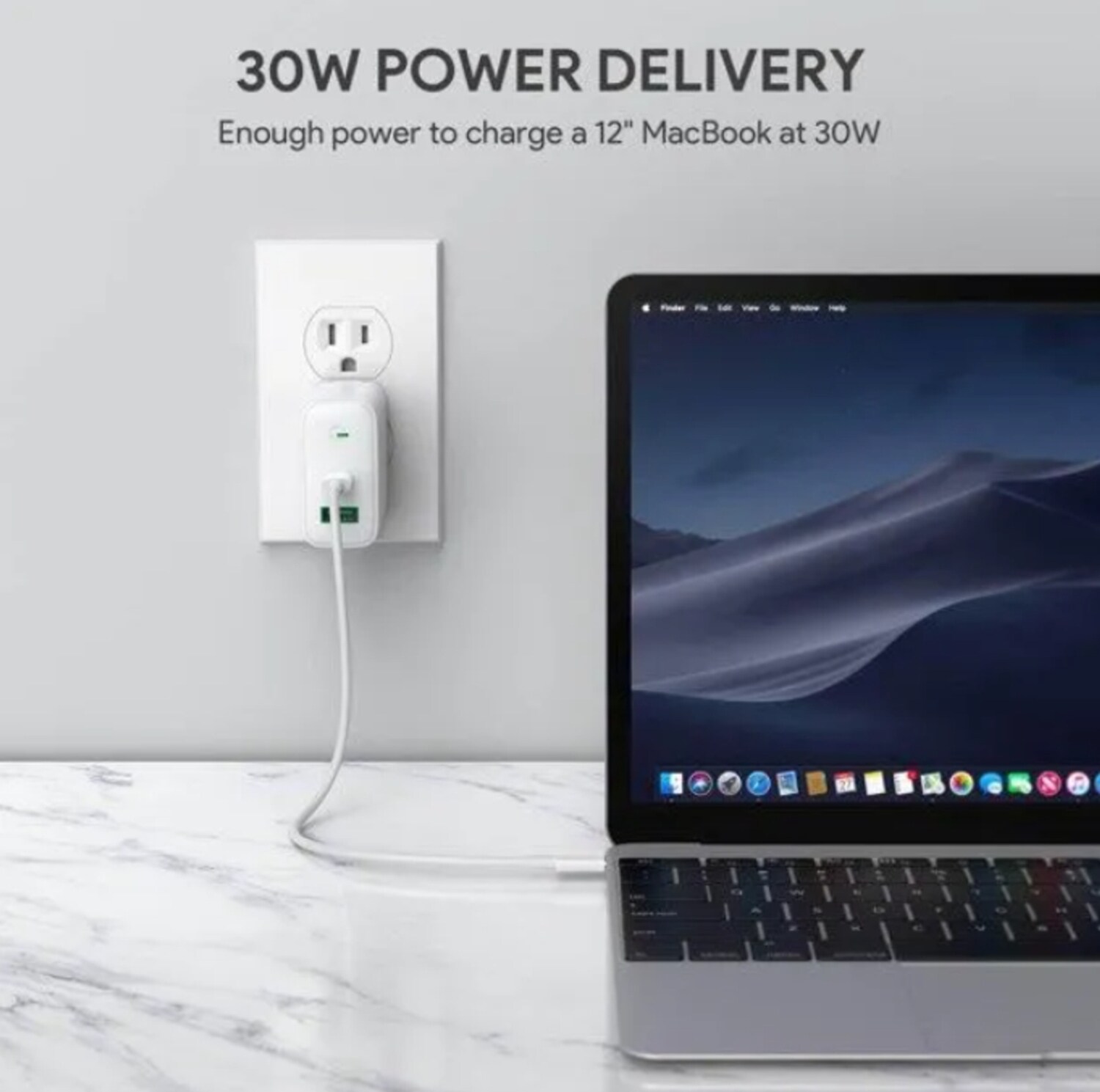 Aukey PA-D1, 30W PD Ladegerät 2xUSB mit dynamischer Erkennung für USB-C und USB Geräte