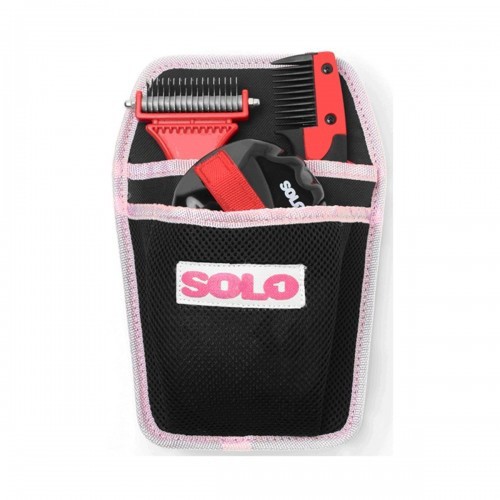 Kit de Higiene para Cavalos Solokit, Preto/Vermelho
