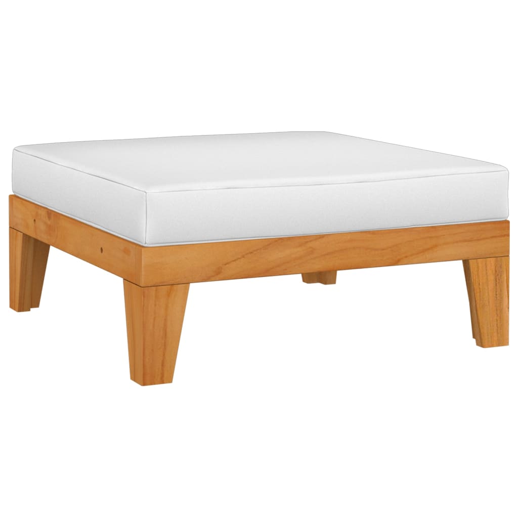 Salon de jardin meuble d'extérieur ensemble de mobilier 12 pièces avec coussins bois d'acacia solide