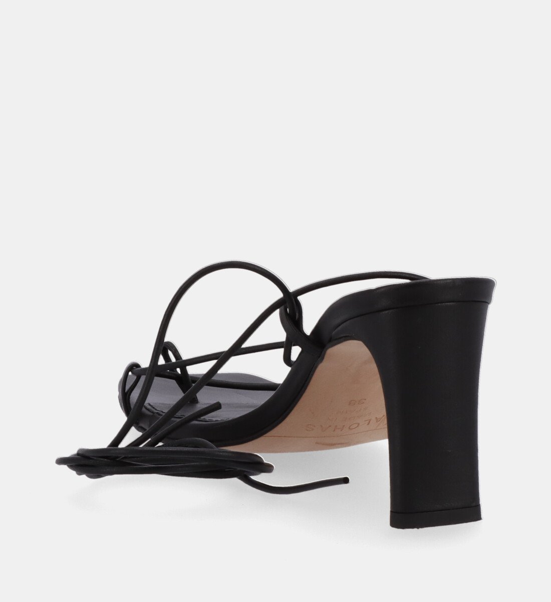 BELLINI - Sandales à talon en cuir | Noir