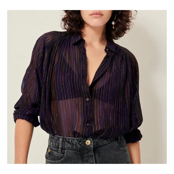 Sessùn Chemise Stael Métallisée | Violet