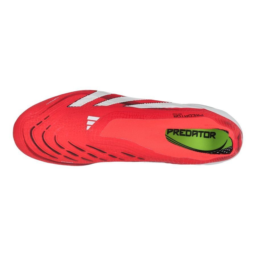 adidas Predator Elite Laceless FG Pure Victory - Lucid Red/Blanc/Noir