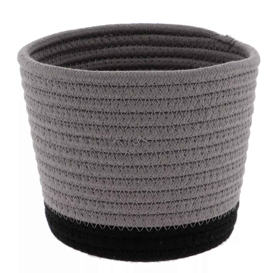 Lot de 3 paniers (H16 cm) Black Line Gris/Noir