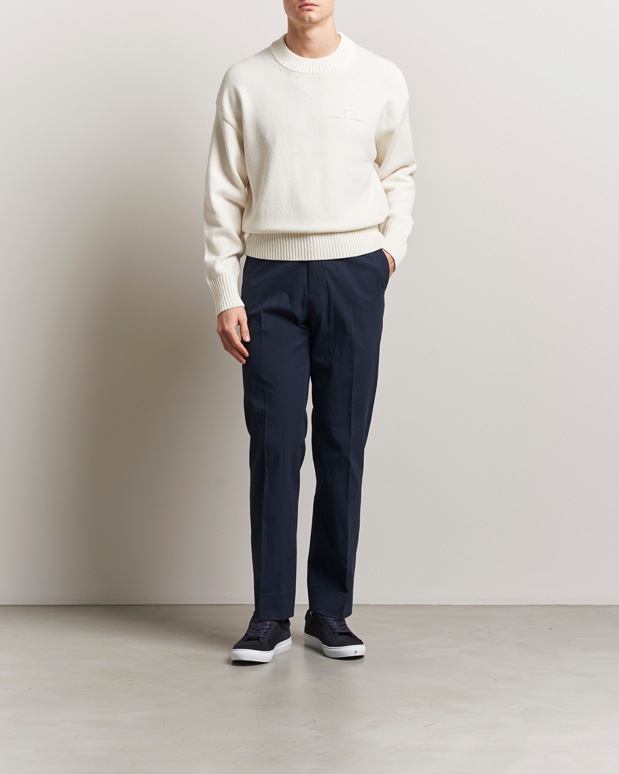 J.Lindeberg Eddy Cotton/Wool Crewneck White