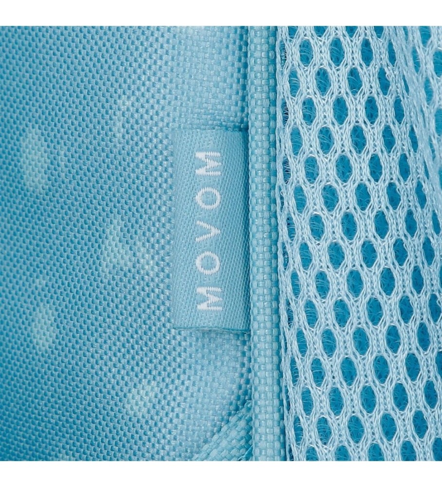 Estojo para lápis Movem Wild Flowers Azul - 22x7x3cm -