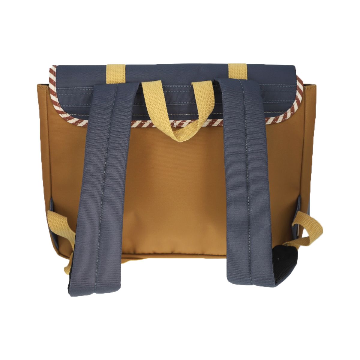 Cartable d'école bleu et marron Roodoudou