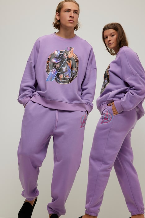 Sweatpants, Wide Legs, Elastikbund, Marvel Print, Unisex