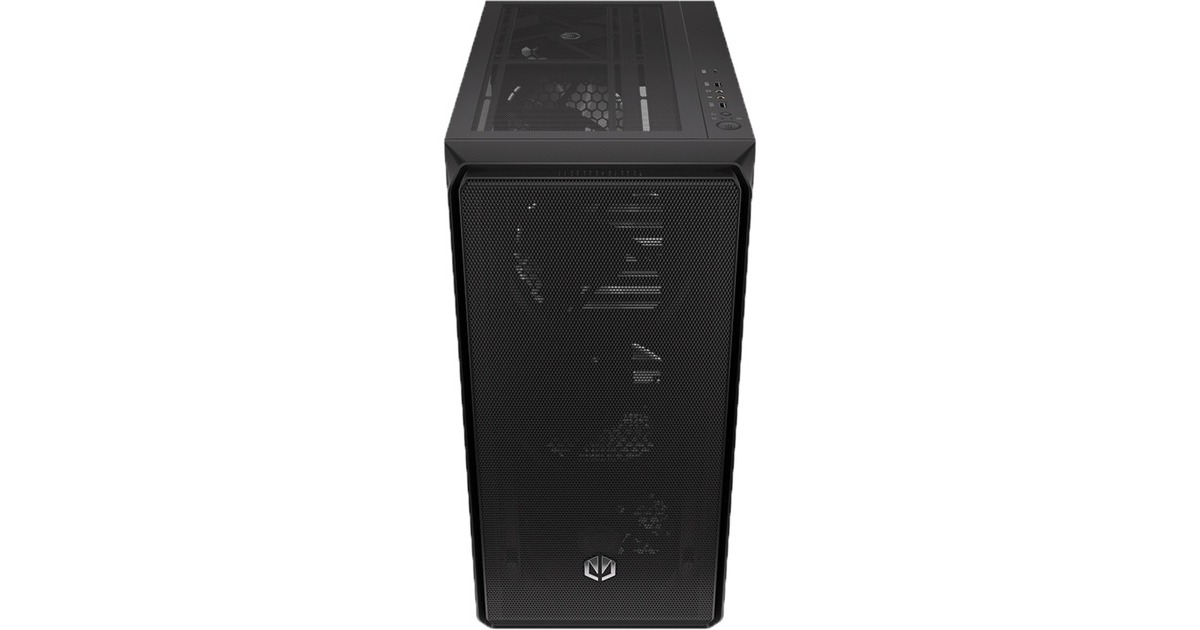 ENDORFYARX 500 Air big tower behuizing  (Zwart | 2x USB-A | 1x USB-C | Window)