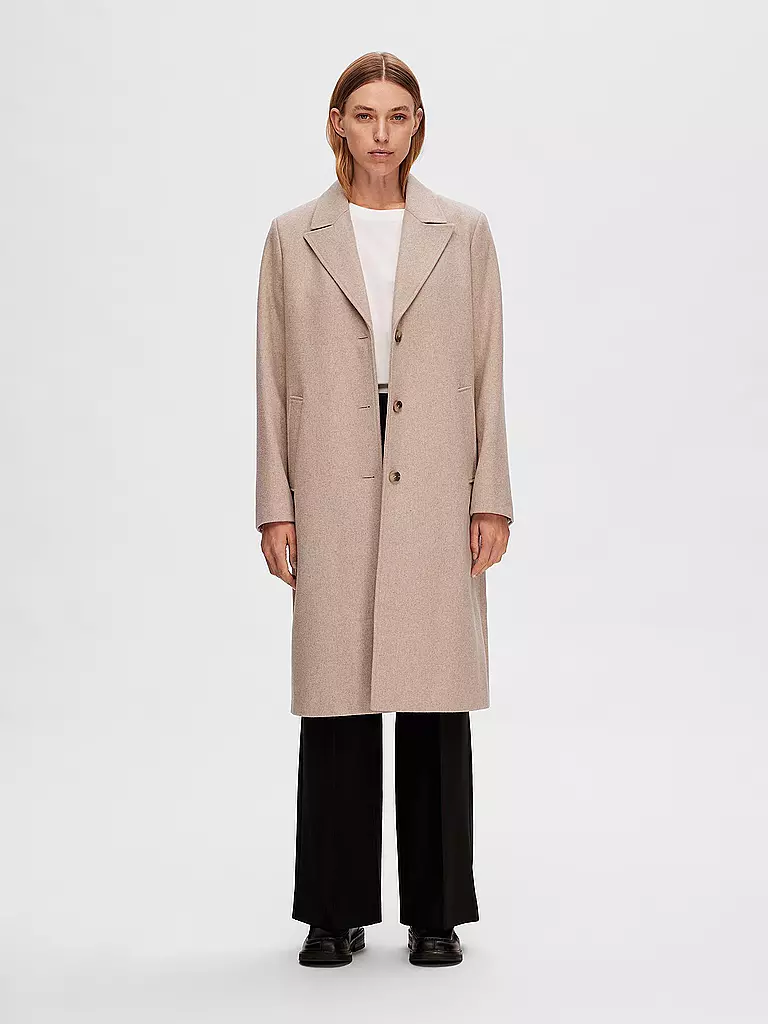 SELECTED FEMME Wollmantel SLFALMA  beige