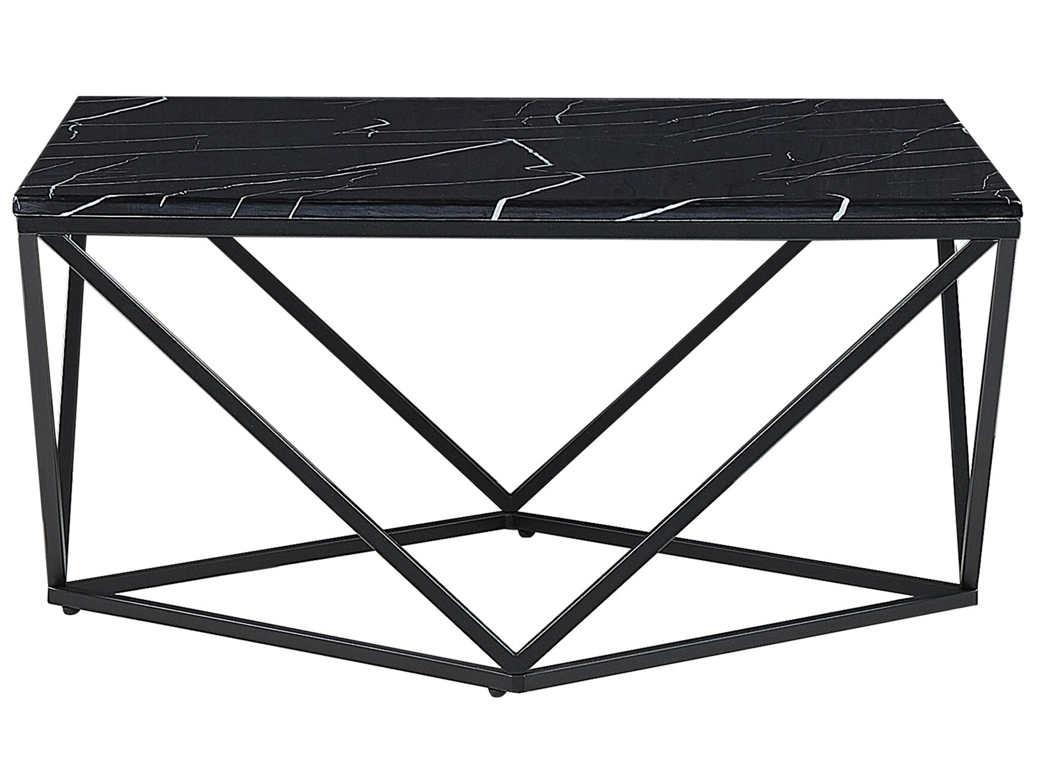 Salontafel MALIBU Zwart marmer