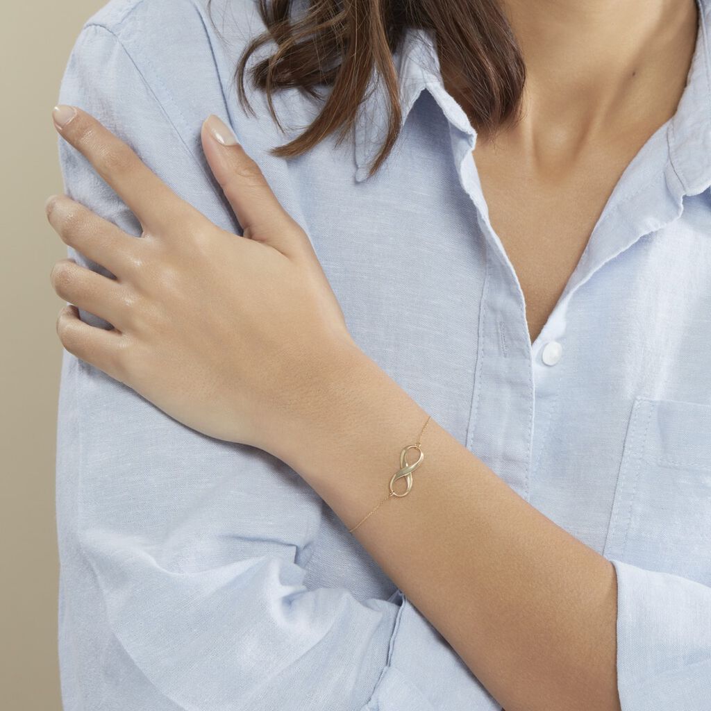 Bracelet Infini Huit Or Jaune