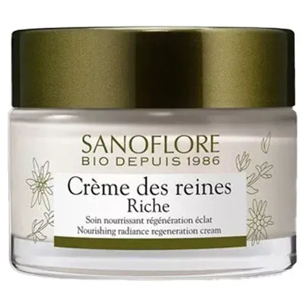 Creme de dia Sanoflore Reines Rich Nourishing Regenerating Radiance, orgânico, 50ml