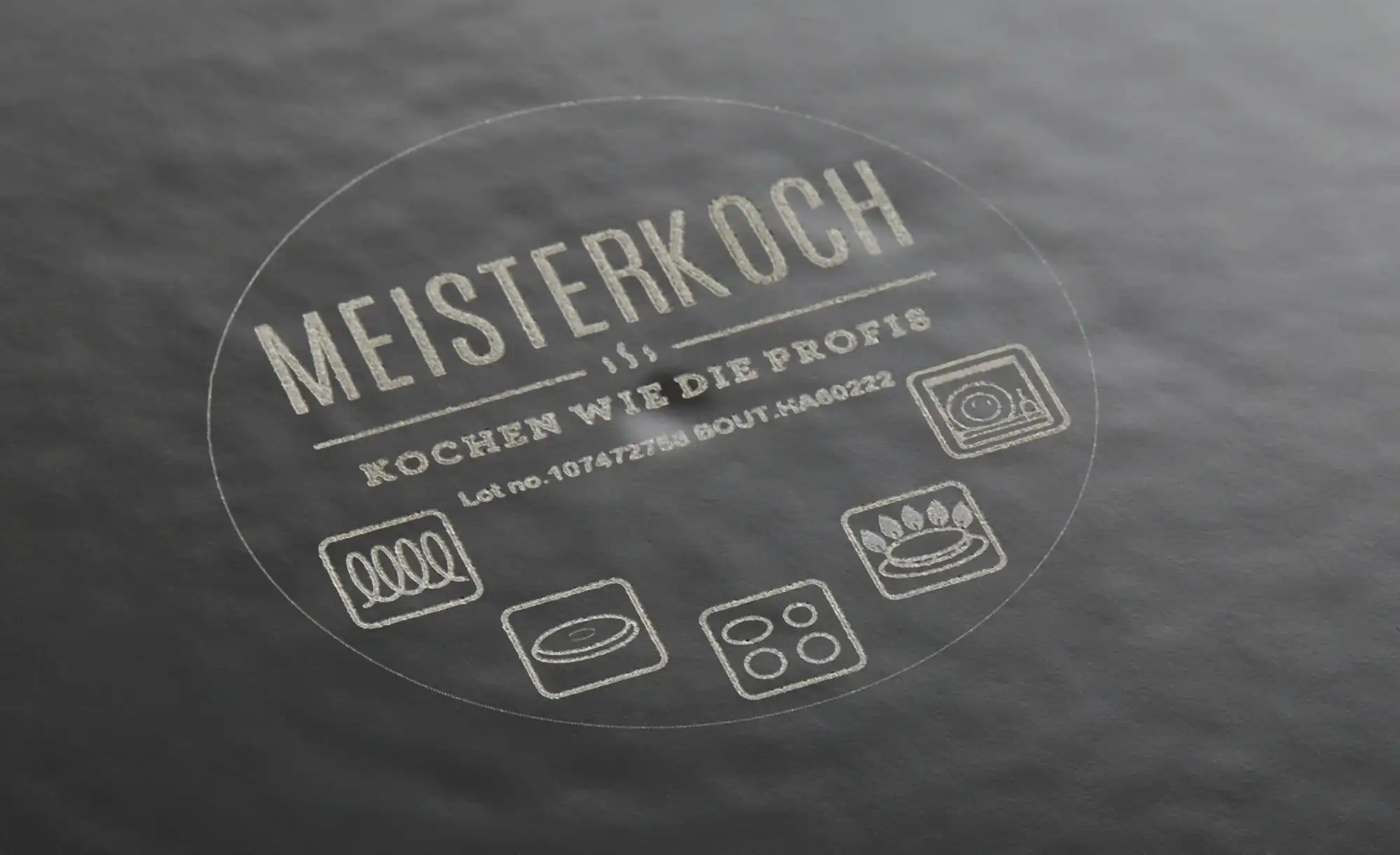 Meisterkoch Gusseisen-Wok mit Deckel OPUS
