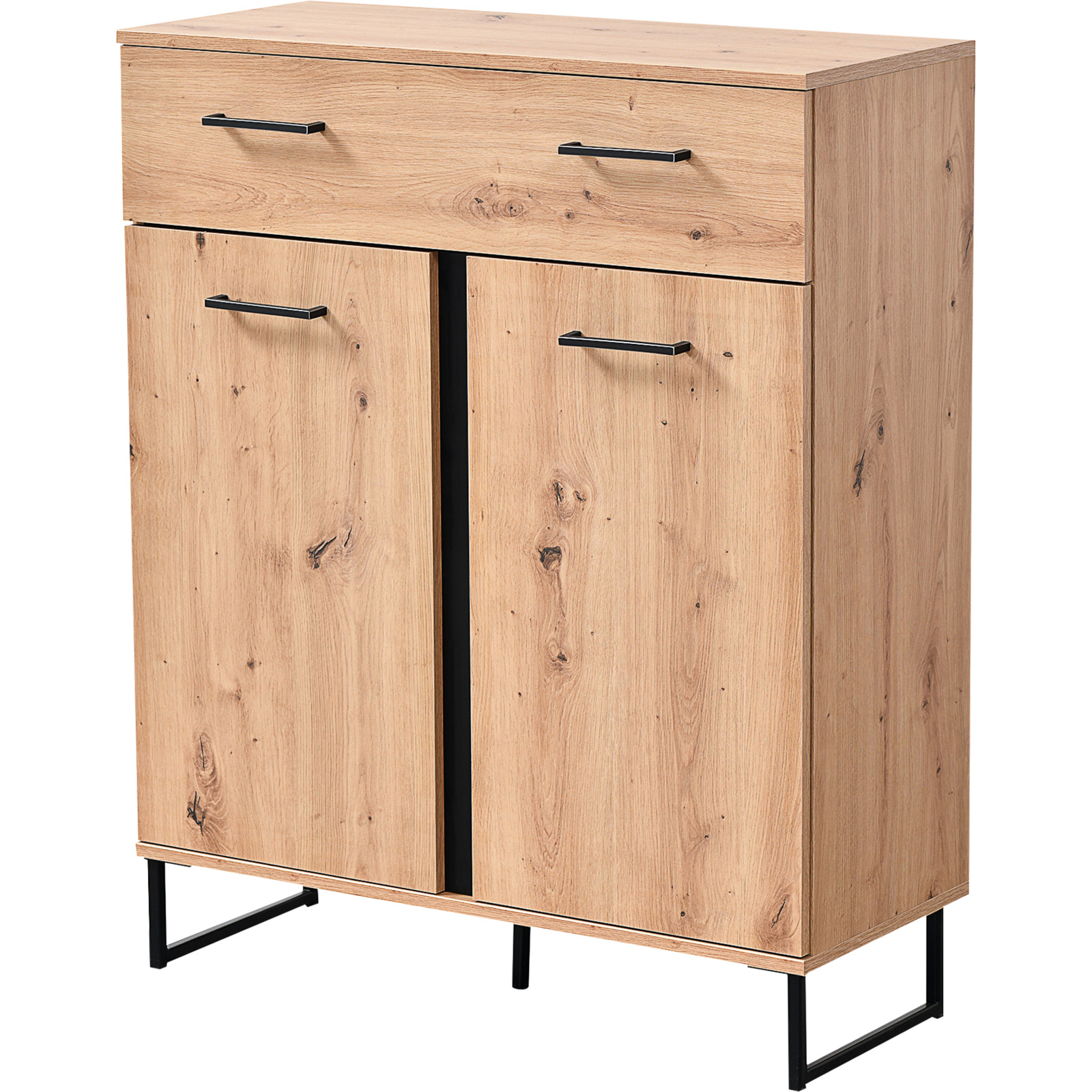 Garderobenkommode Sardinia Melamin Artisan schwarz  84.5 x 103.5 x 35 cm