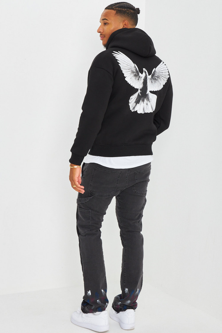 Sweat à capuche noir 