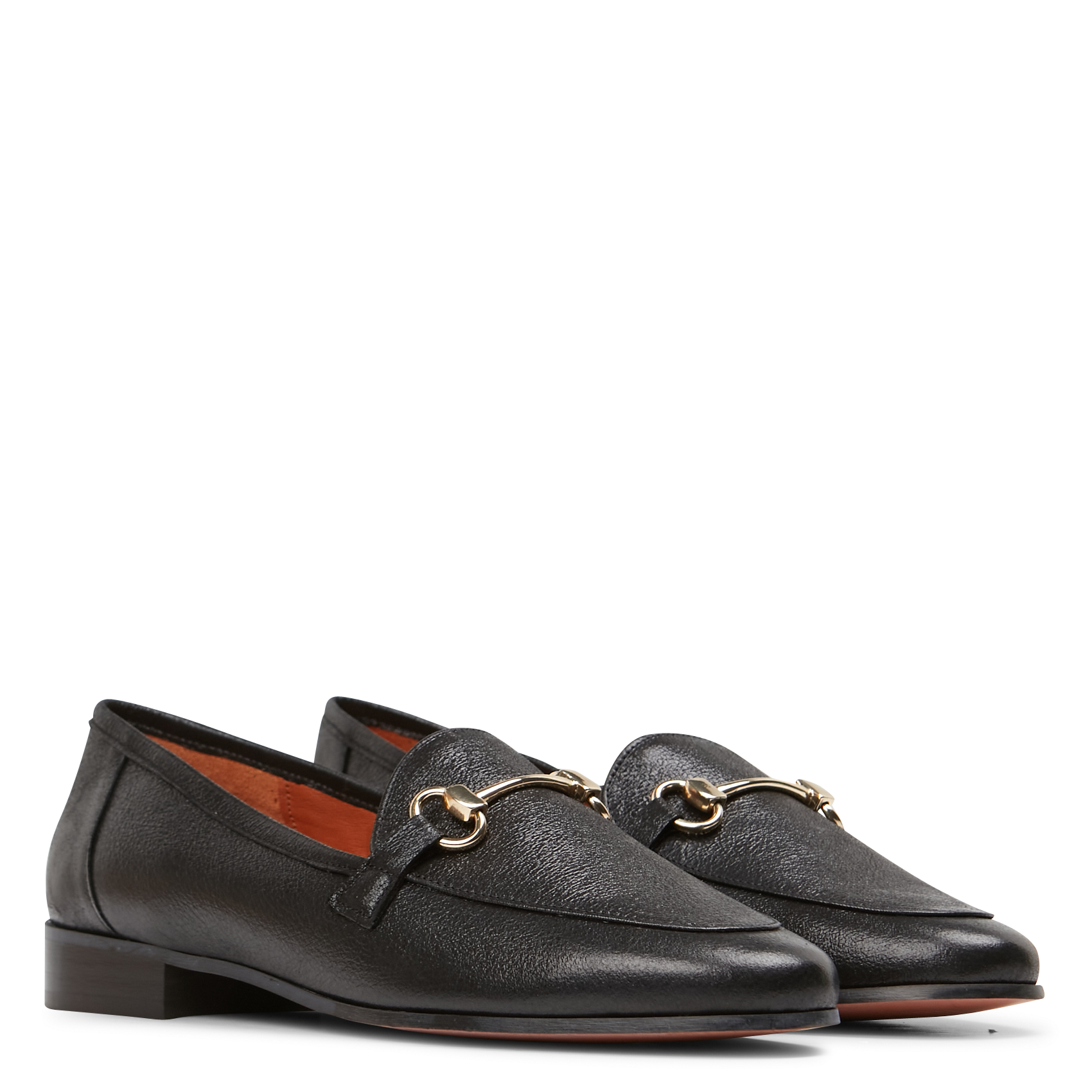 CLEMENCE - Mocassins en cuir métallisé | Noir