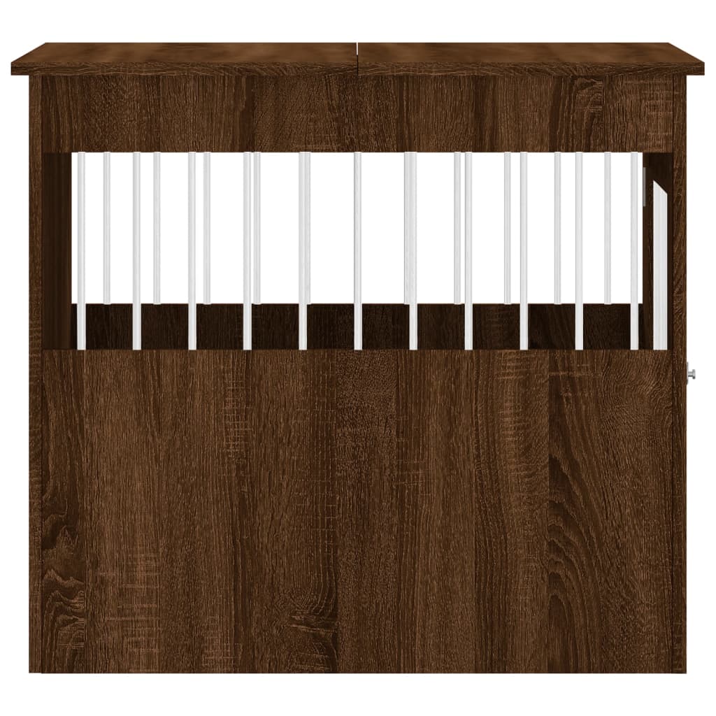 Meuble de cage pour chiens chêne marron 64,5x80x71 cm