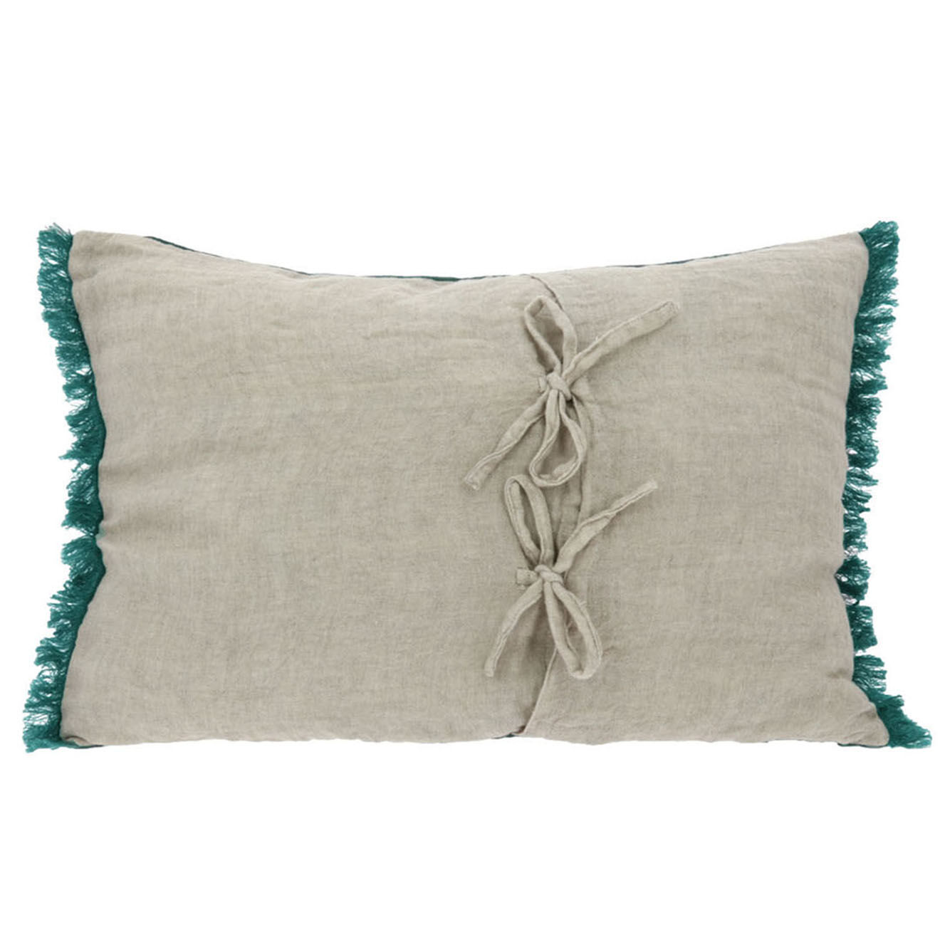 En Fil d'Indienne Housse de coussin Étamine canard - 40x55 cm