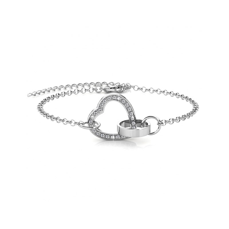 Parure Simply Love Locked Heart for tree - Argenté et Cristal