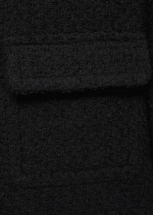 MANGO Pocket tweed jacket Black
