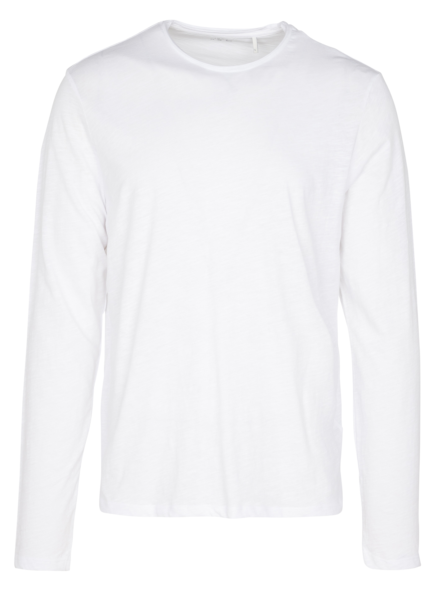 Tee-shirt col rond en coton| Blanc