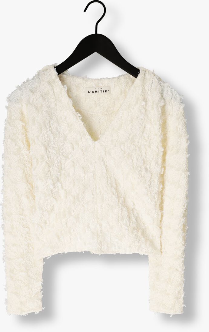 creme haute l'amitié blouses stuff structre v-blouse