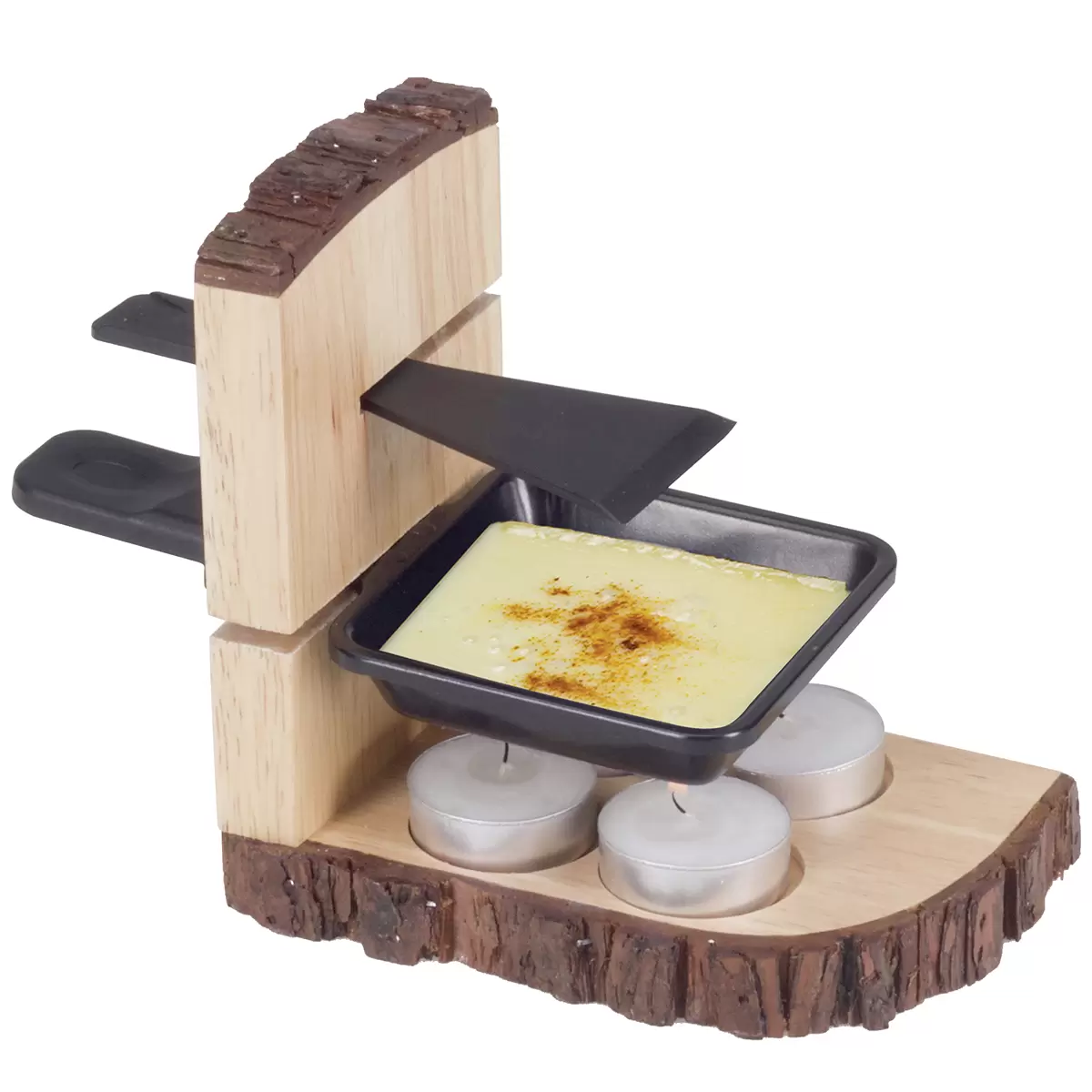 Teelicht Raclette Forest braun,schwarz