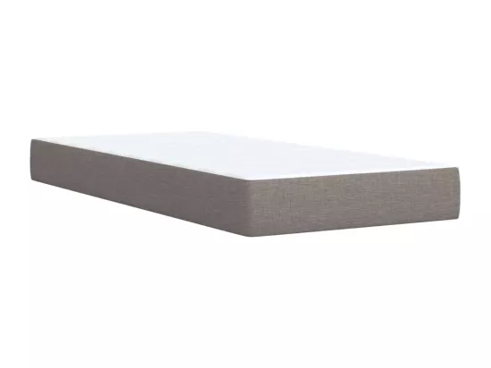 Sommier à lattes de lit avec matelas Taupe 90x190 cm Tissu