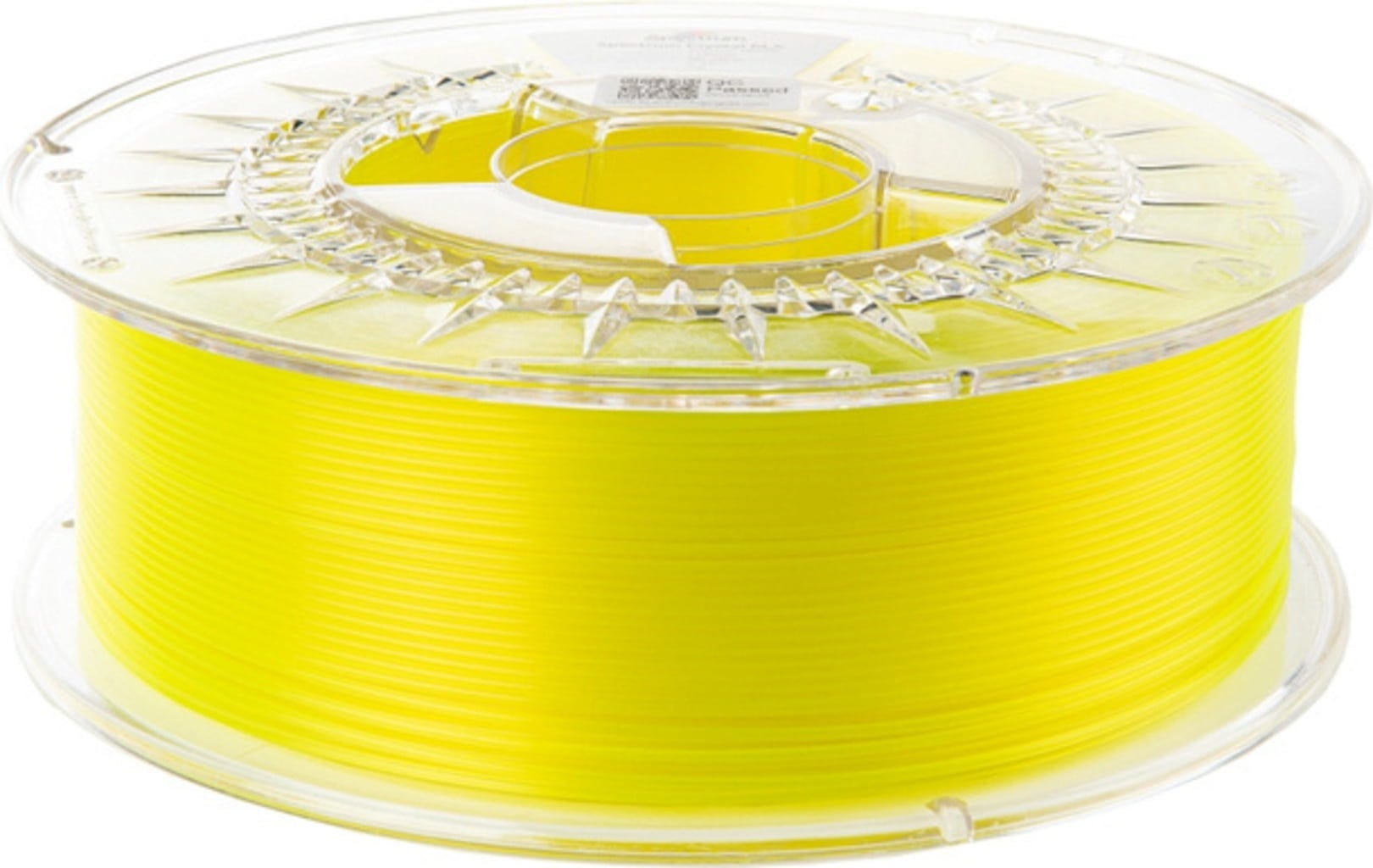 Spectrum  PLA Crystal Electric Yellow, 1,75 mm / 1000 g    Transparentes Hochleistungs-PLA in Electric Yellow