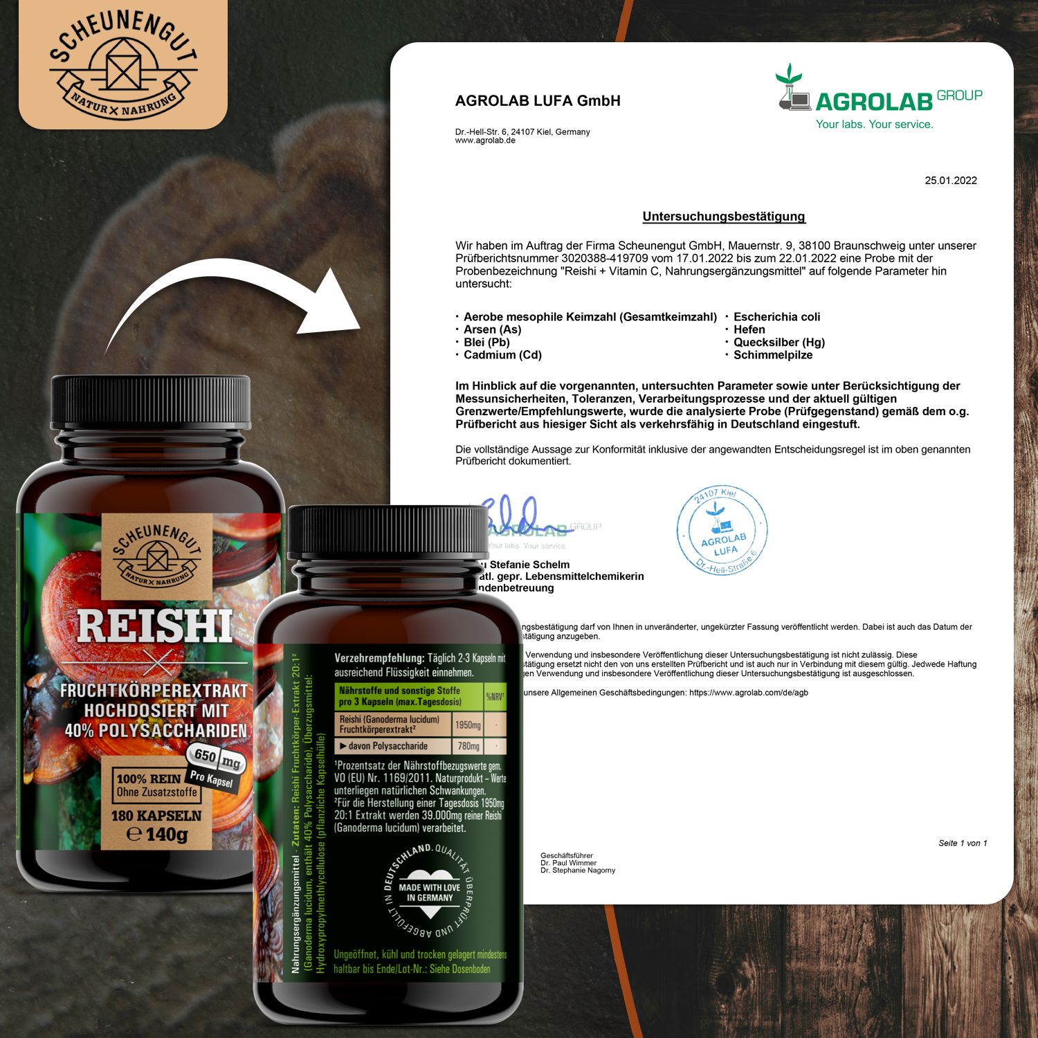Scheunengut® Reishi Extrakt | hochdosierter Extrakt 20:1 mit 40% Polysaccharide
